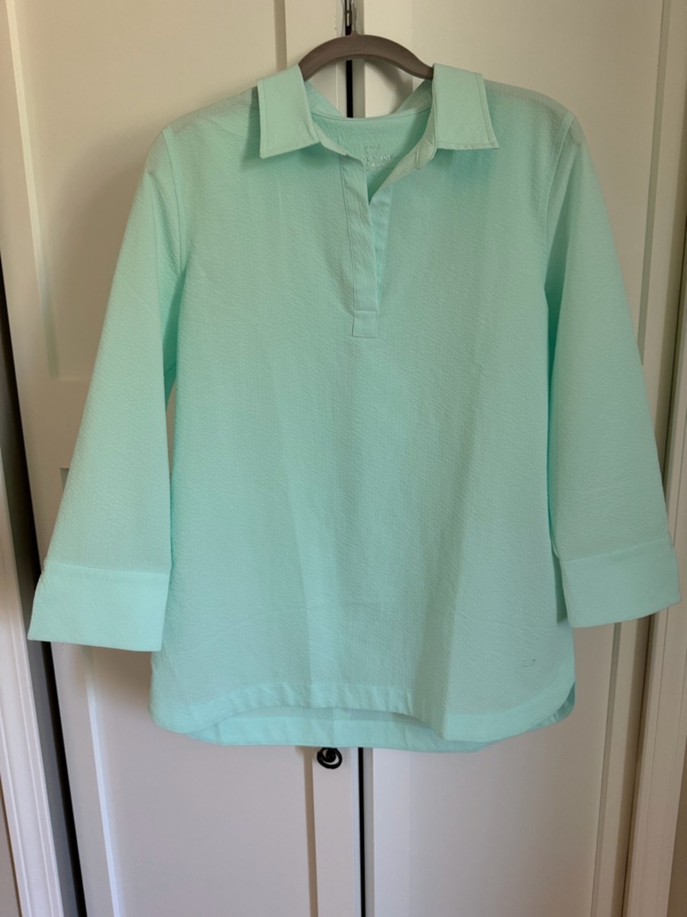 Vineyard Vines Performance Mint Collared 3/4 Sleeve Tunic Top Size Small